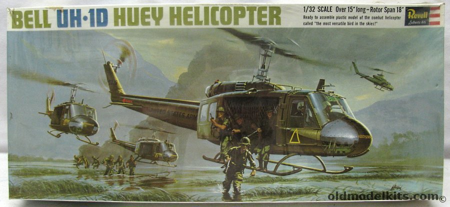 Revell 1/32 Bell Huey Helicopter UH-1D, H286-250 plastic model kit